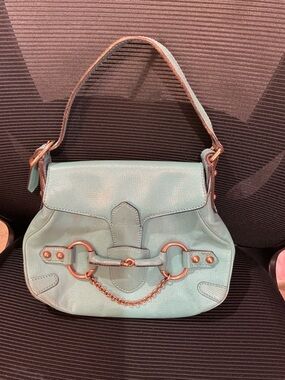 Gucci Mint Green Leather Shoulder Bag with Rose Gold Hardware